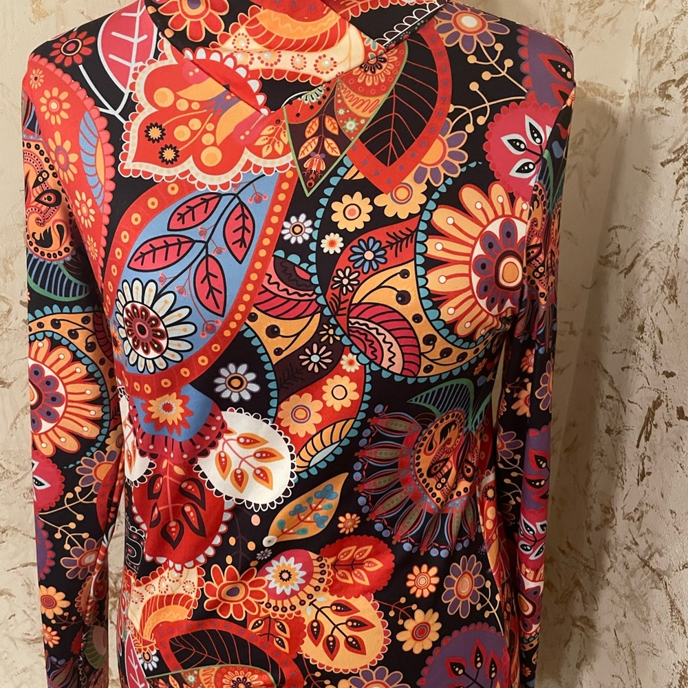 Colorful Floral Long Sleeve Top